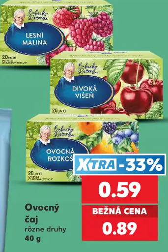 Babička ovocný čaj – rôzne druhy