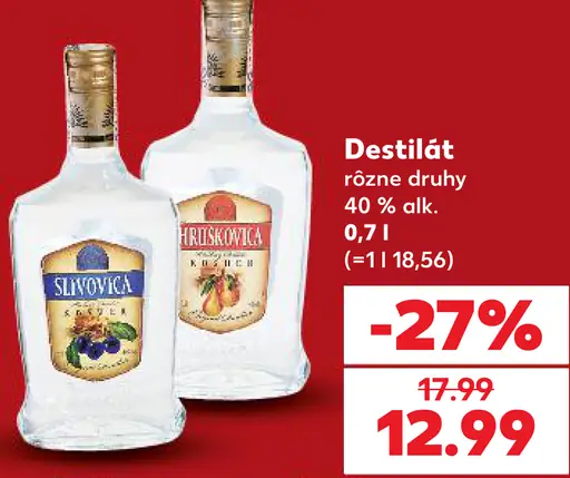 Destilát, rôzne druhy – slivovica a hruškovica