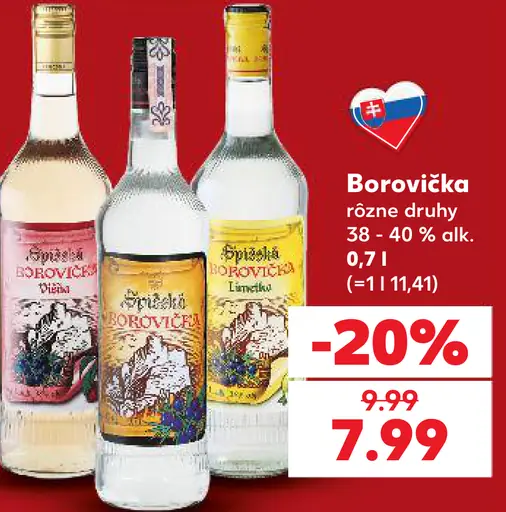 Spišská Borovička rôzne druhy