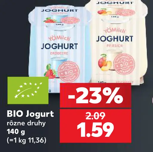 YöMilch BIO jogurt, rôzne druhy