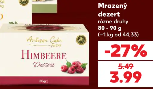 Artisan Cake mrazený dezert – Pistazie, Mango, Himbeere