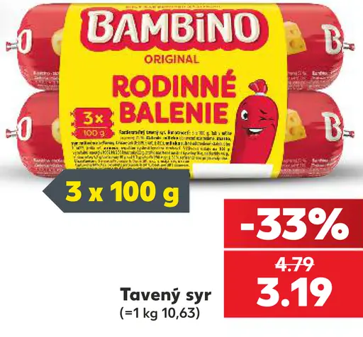 Bambino tavený syr originál