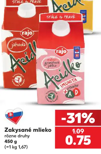 Rajo zakysané mlieko – vanilka, jahoda, smotana-čučoriedka a vanilka