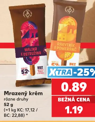 Mrazený krém – malina a ostružina; ríbezľa s pomarančom