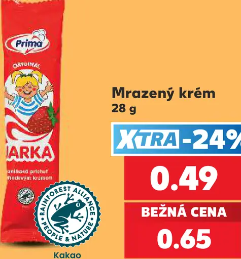 Prima Jahodka mrazený krém