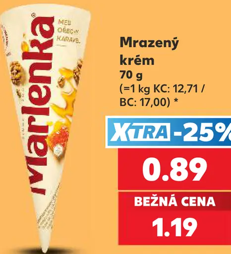Marlenka mrazený krém – med, orech, karamel