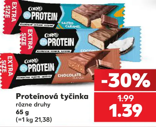 Corny Protein proteínová tyčinka – slaný karamel, kokos a čokoláda
