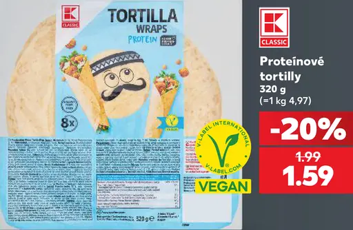 K-Classic proteínové tortilly
