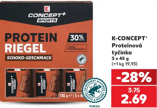 K-Concept+ proteínová tyčinka, kakaová