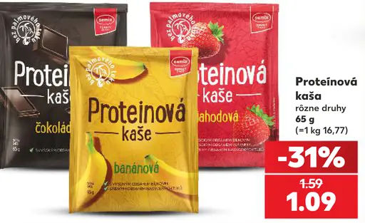Semix proteínová kaša, rôzne druhy