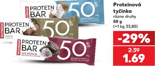 Nutrend Protein Bar, rôzne druhy