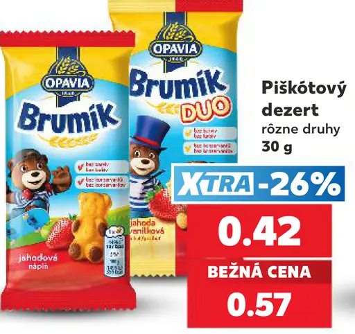 Opavia Piškótový dezert Brumík