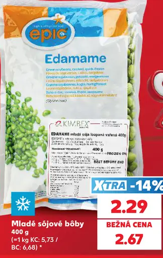 Epico mladé sójové bôby edamame