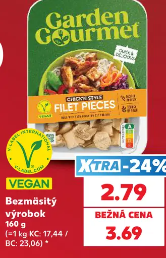 Garden Gourmet Chicken Style Filet Pieces, bezmäsitý výrobok