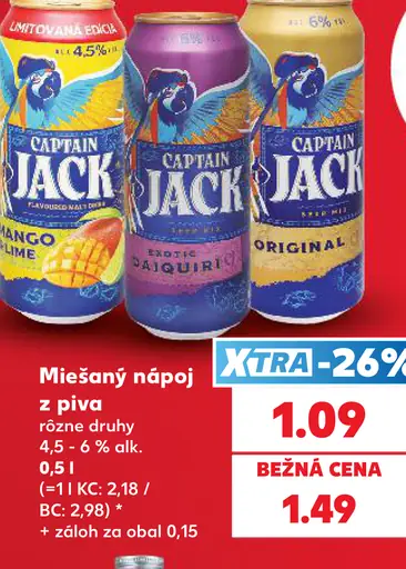 Captain Jack Miešaný nápoj z piva