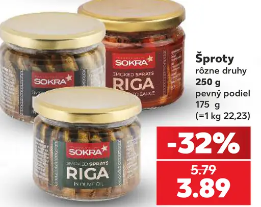 Sokra Šproty rôzne druhy