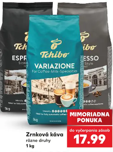 Tchibo Barista zrnková káva rôzne druhy