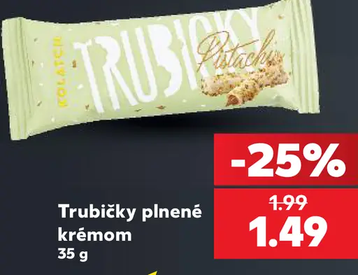 Trubičky plnené krémom