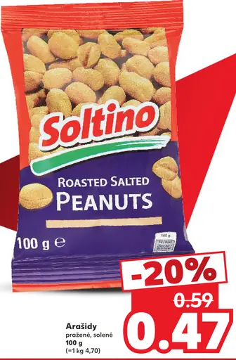 Soltino arašídy pražené solené