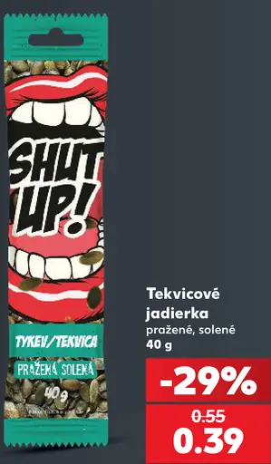 Shut up! Semienka tekvicové pražené solené