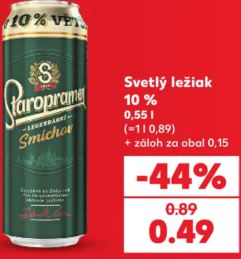 Staropramen Svetlý ležiak 12% plechovka