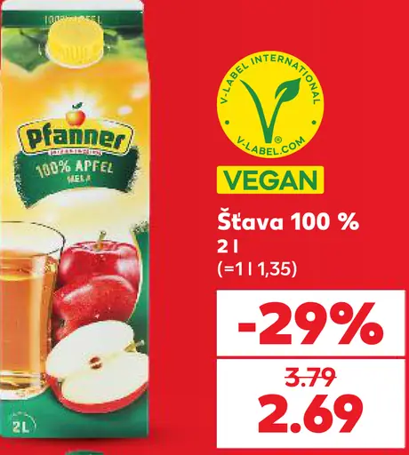 Pfanner 100% jablková šťava