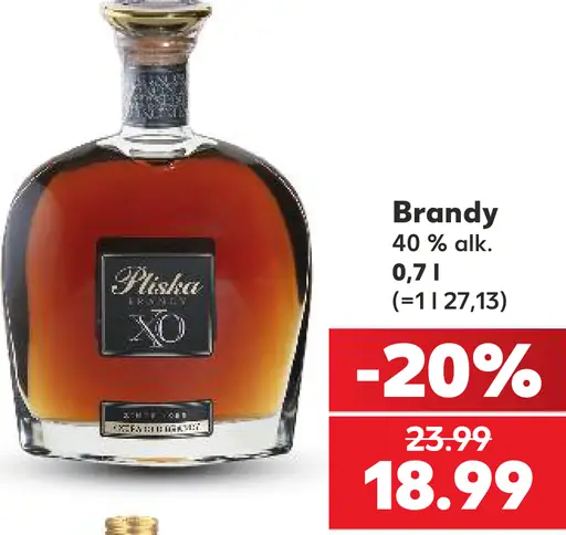 Pliska brandy XO 40 % alk.