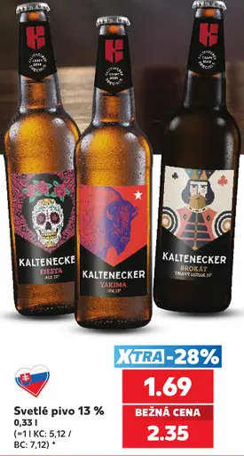Kaltenecker Fiesta svetlé pivo 13 % plechovka