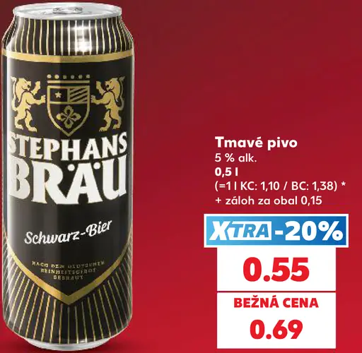 Stephans Bräu čierne pivo plechovka