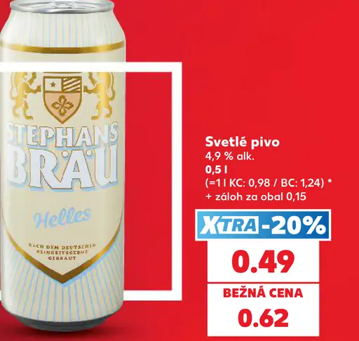 Stephans Bräu svetlé pivo plechovka