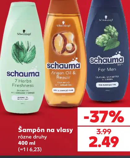 Schauma šampón na vlasy rôzne druhy