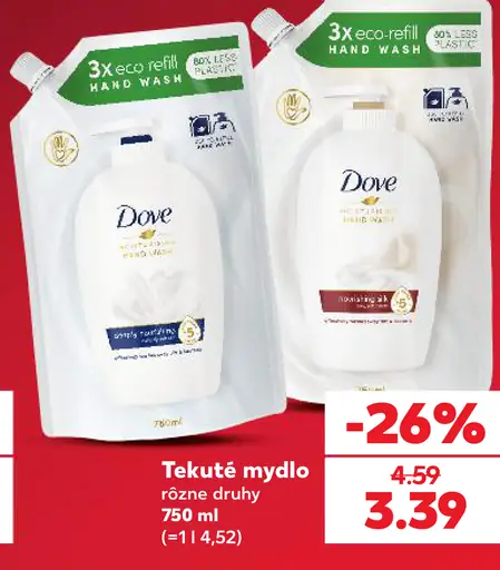 Dove tekuté mydlo, rôzne druhy