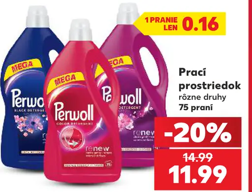 Perwoll prací prostriedok rôzne druhy