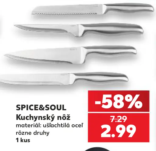 SPICE&Soul Kuchynský nôž, ušľachtilá oceľ, rôzne druhy