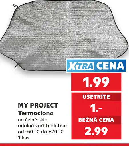 MY PROJECT Termoclona na čelné sklo odolná voči teplotám