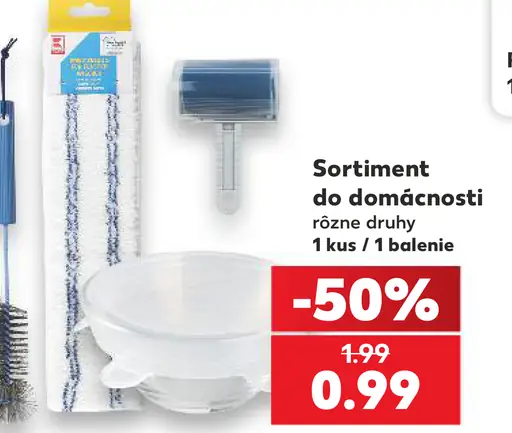 Sortiment do domácnosti, rôzne druhy