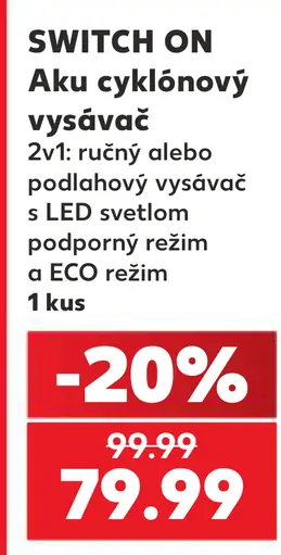 SWITCH ON Aku tyčový vysávač 2 v 1