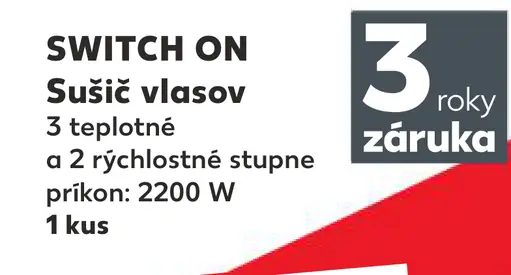 Switch On sušič vlasov