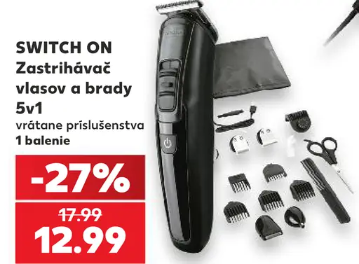 Switch On zastrihávač vlasov a brady 5v1