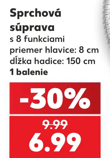 Sprchová súprava s 8 funkciami