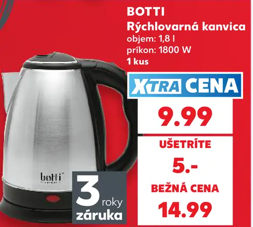 BOTTI Rýchlovarná kanvica