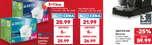 Brita filtračné patrón y Pure Performance, balenie 3 + 1 kus