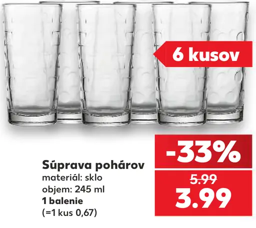 Súprava pohárov