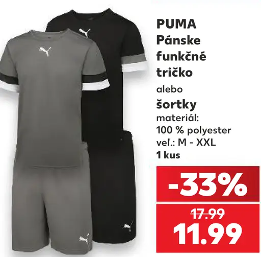 Puma Pánske funkčné tričko alebo Šortky