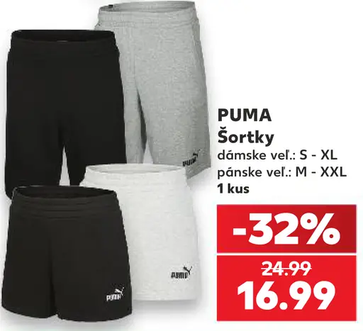 Puma šortky, dámske a pánske
