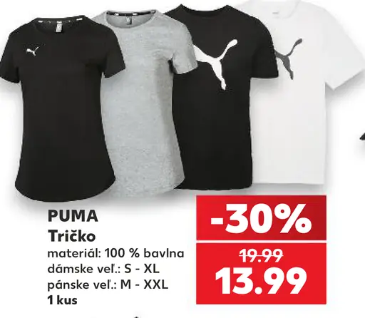 Puma tričko, dámske a pánske, čierne, sivé alebo biele