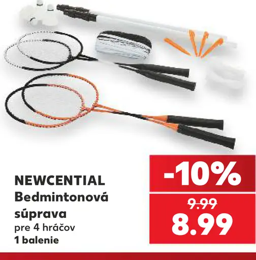 Newcential bedmintonová súprava pre 4 hráčov