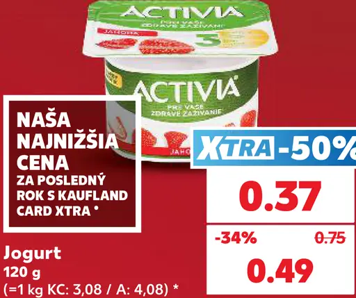 Activia jogurt marhuľa