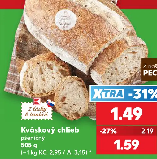 Kvascový chlieb pšeničný