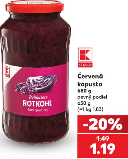 K-Classic Červená kapusta